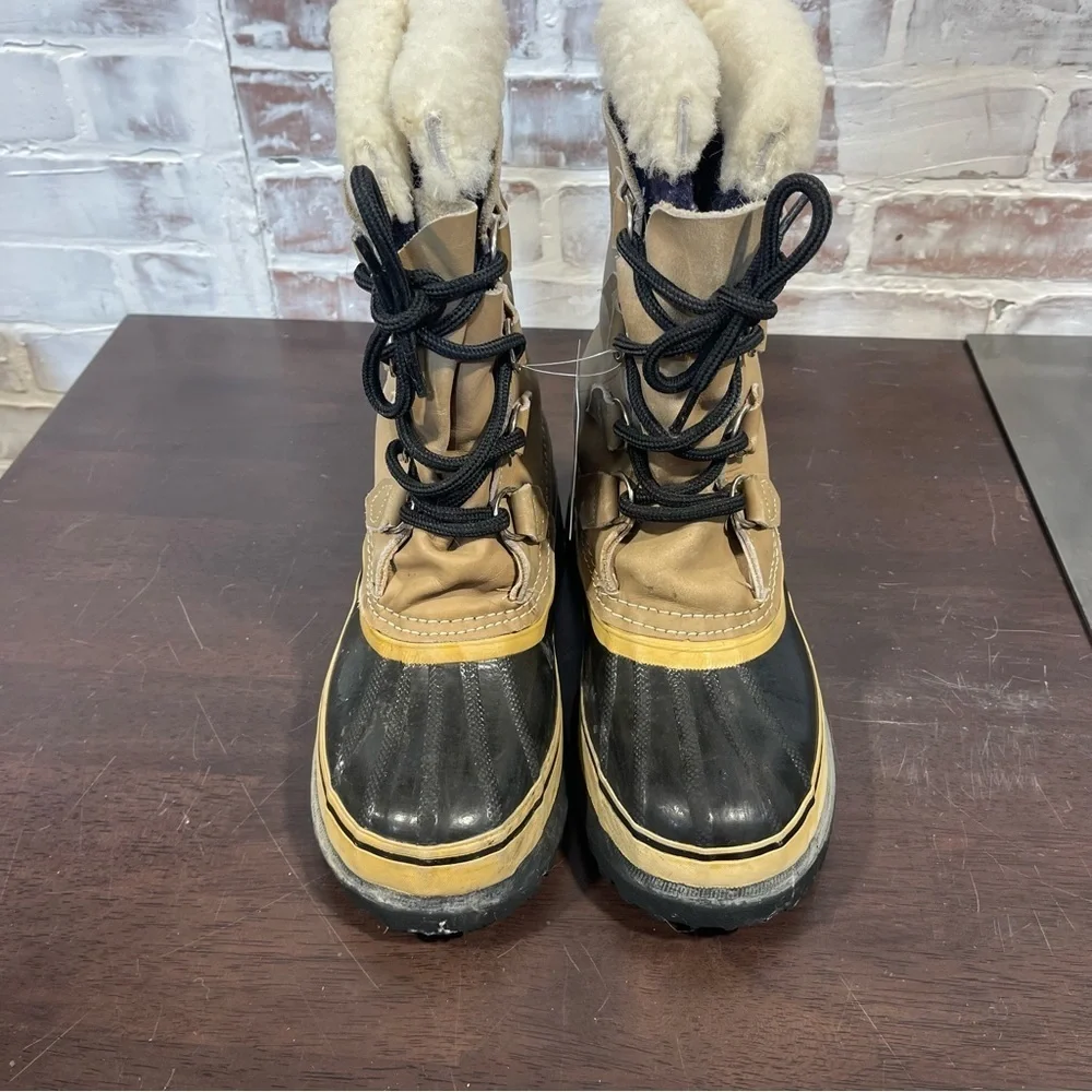 Sorel Tan and Black Winter Boots